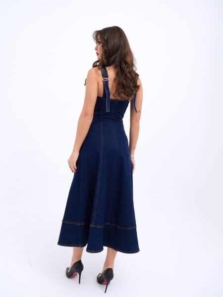 7090 KOT ELBİSE-MAVİ