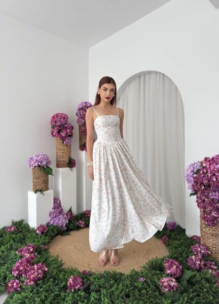 Pars İp Askılı Elbise