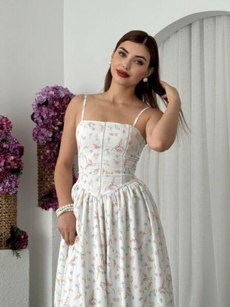 Pars İp Askılı Elbise