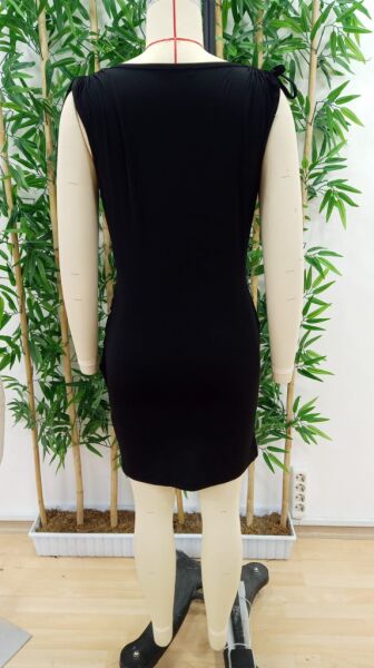 Kadın Kruvaze Yaka Büzgü Ve Aksesuar Detay Sandy Mini Elbise