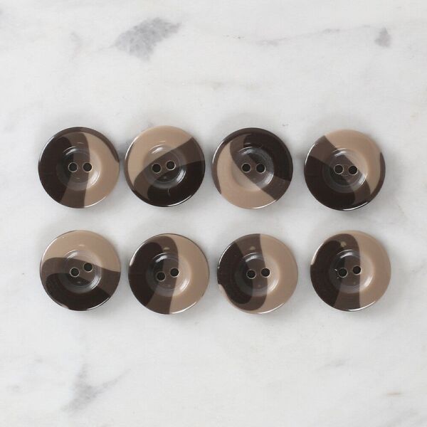 Loren Crafts 8'li Düğme Kahverengi - 1139
