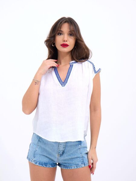 7162 BLUZ-BEYAZ