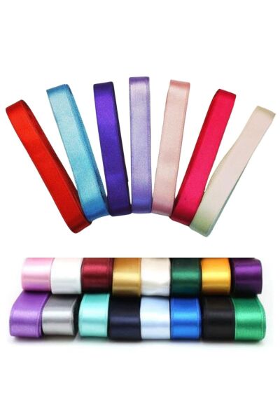 Saten Kurdele 1 cm 10 Metre Açık Sarı