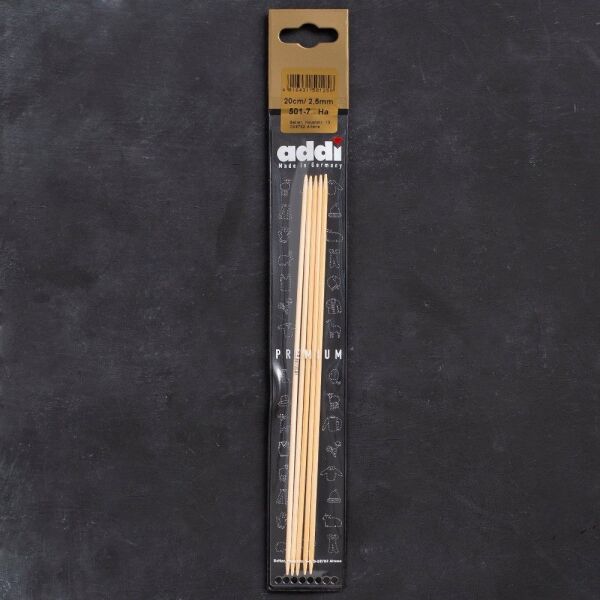 Addi Bambus 2,5mm 20cm Bambu Çorap Şişi - 501-7