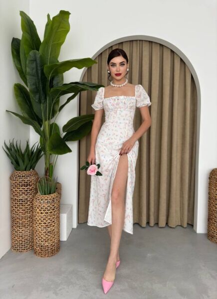 Zeze Balon Kol Elbise