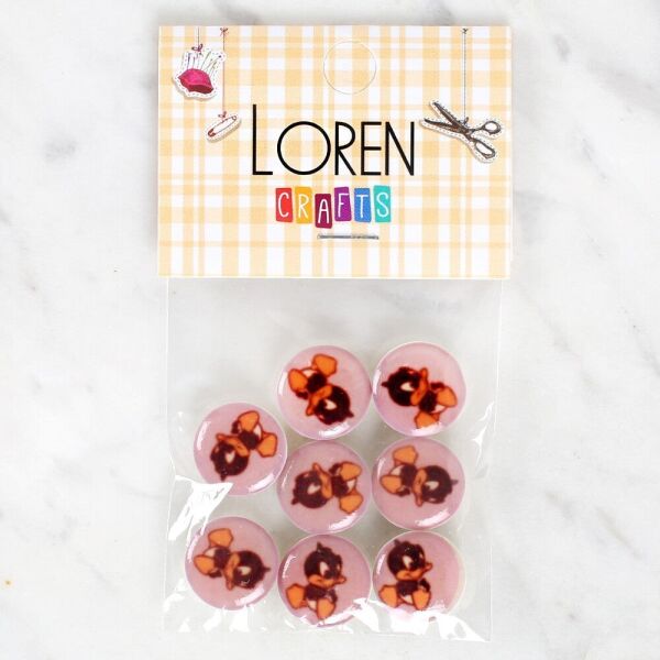 Loren Crafts 8'li Ördek Düğme - 1205