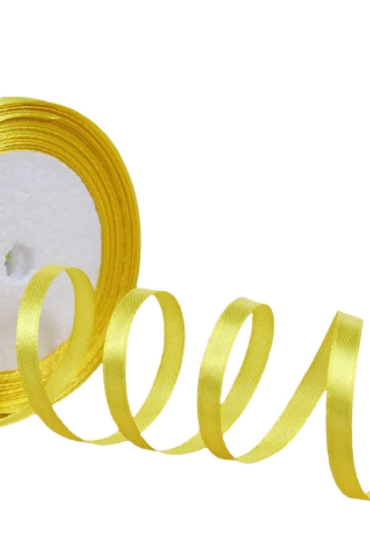 Saten Kurdele 2 cm 10 Metre Sarı