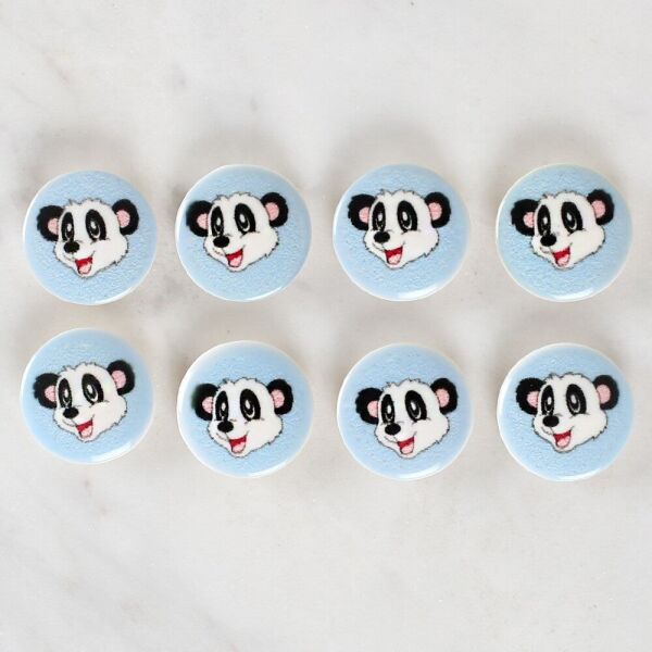 Loren Crafts 8'li Panda Düğme - 1059