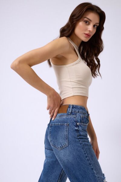 Lazer Kesim Bol Paça Jean