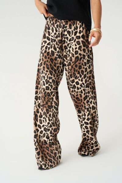 Lastikli Pantolon - Leopar