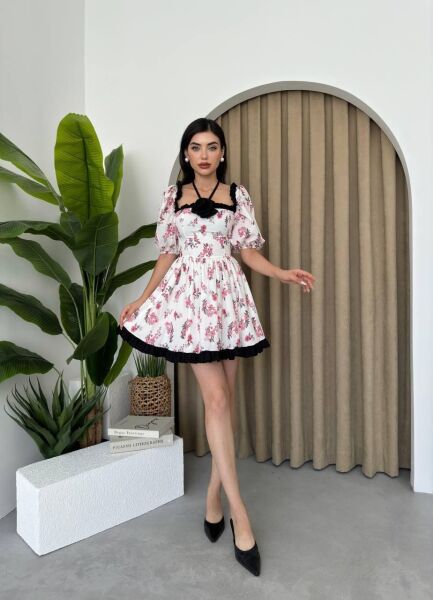 Wismar Gül Detay Elbise