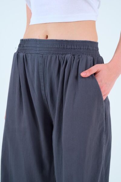 Beli Lastikli Palazo Pantolon - Antrasit