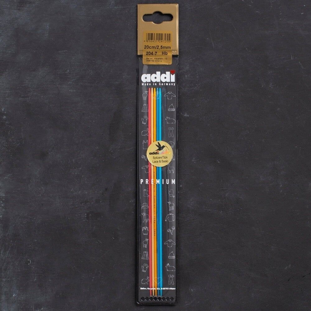 Addi Colibri 2,5mm 20cm Renkli Çorap Şişi - 204-7