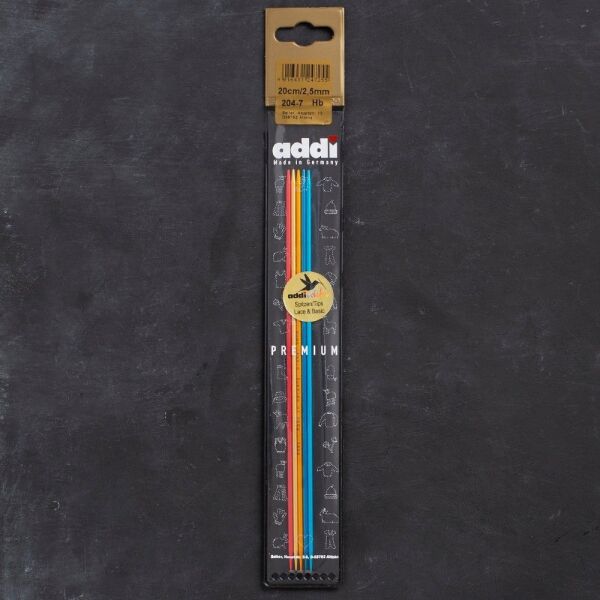 Addi Colibri 2,5mm 20cm Renkli Çorap Şişi - 204-7