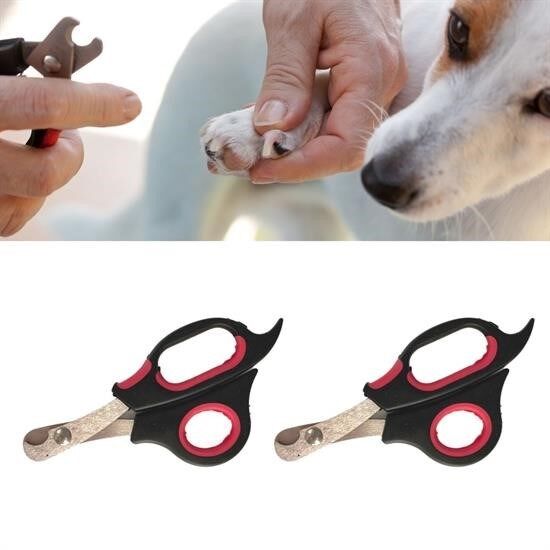BufferBüyük Irk Köpek Kedi Çelik Uçlu Evcil Hayvan Tırnak Makası Pati Bakım Aleti Ergonomik Kaymaz
