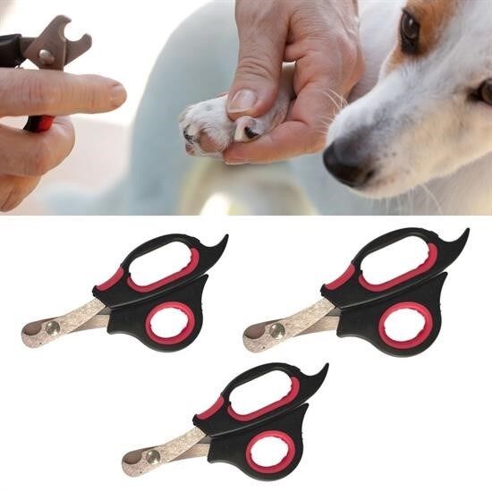 BufferBüyük Irk Köpek Kedi Çelik Uçlu Evcil Hayvan Tırnak Makası Pati Bakım Aleti Ergonomik Kaymaz