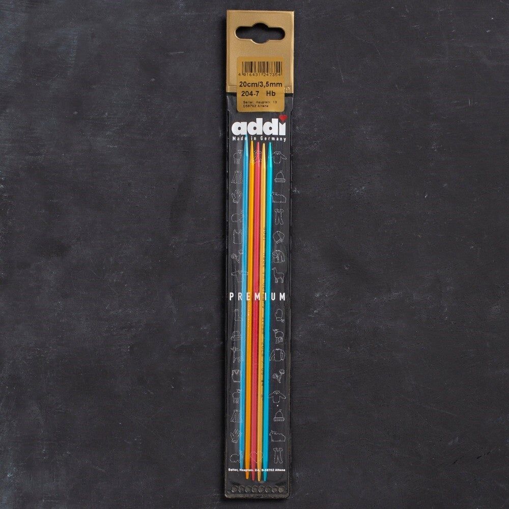 Addi Colibri 3,5mm 20cm Renkli Çorap Şişi - 204-7