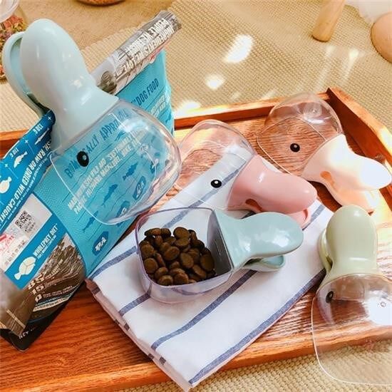 BUFFER® Ördek Tasarımlı Mandallı Tazelik Koruyan Ölçekli Kuru Mama Kaşığı Mama Ölçeği