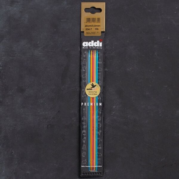 Addi Colibri 3mm 20cm Renkli Çorap Şişi - 204-7