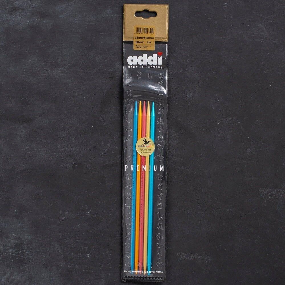 Addi Colibri 5,5mm 23cm Renkli Çorap Şişi - 204-7