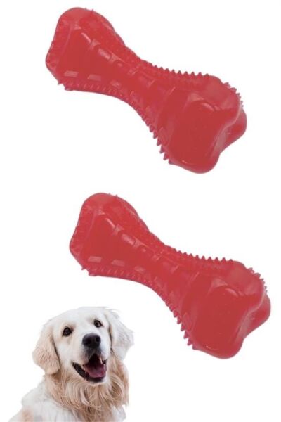 BUFFER® Köpekler İçin Diş Kaşıma Oyuncağı Tırtıklı Yapıda Plastik Dumbell