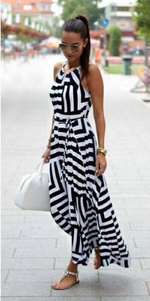 Kadın Askılı Belden Bağlamalı Geometrik Desen Krep Elbise