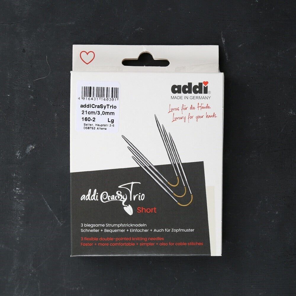 Addi CrasyTrio 3 lü 3 Mm 21 Cm Misinalı Çorap Şişi