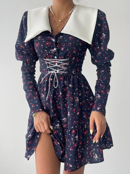 Dreamy İp Detaylı Mini Elbise