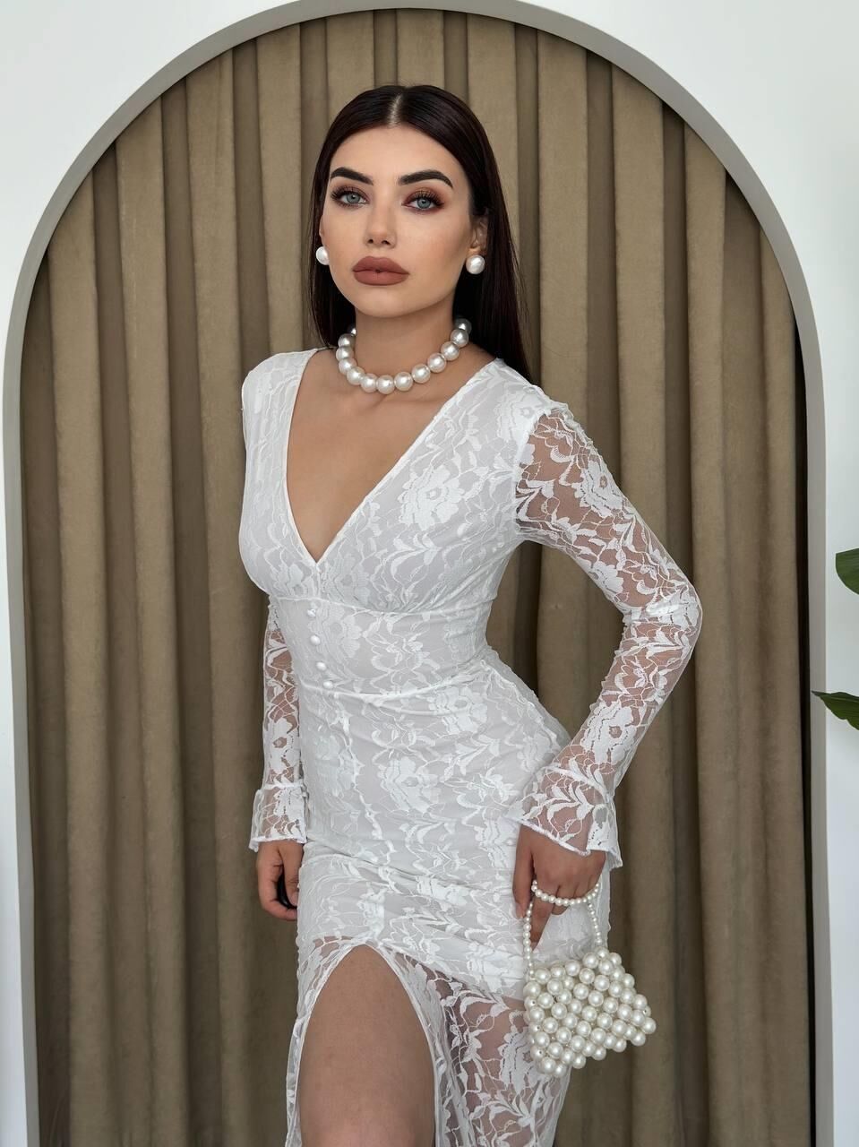 Lively Dantelli Midi Elbise