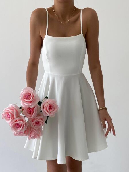 Pole İp Askılı Elbise