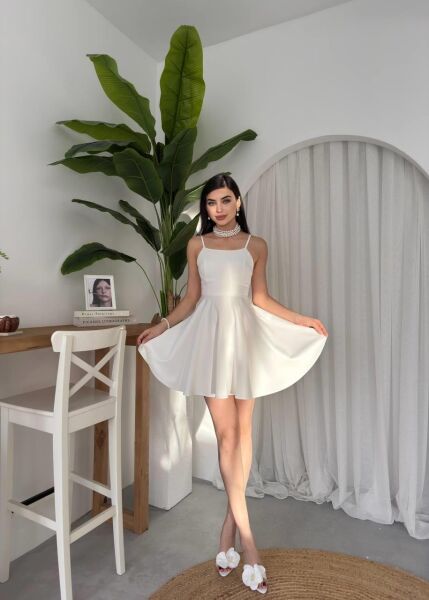 Pole İp Askılı Elbise