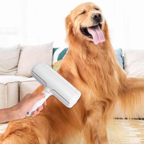 BUFFER® Hazneli Kedi Köpek Evcil Hayvan Kazak Kıyafet Elbise Halı Yatak Tüy Temizleyici Kıl Toz  Top