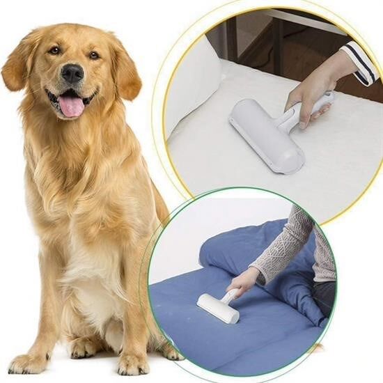 BUFFER® Hazneli Kedi Köpek Evcil Hayvan Kazak Kıyafet Elbise Halı Yatak Tüy Temizleyici Kıl Toz  Top