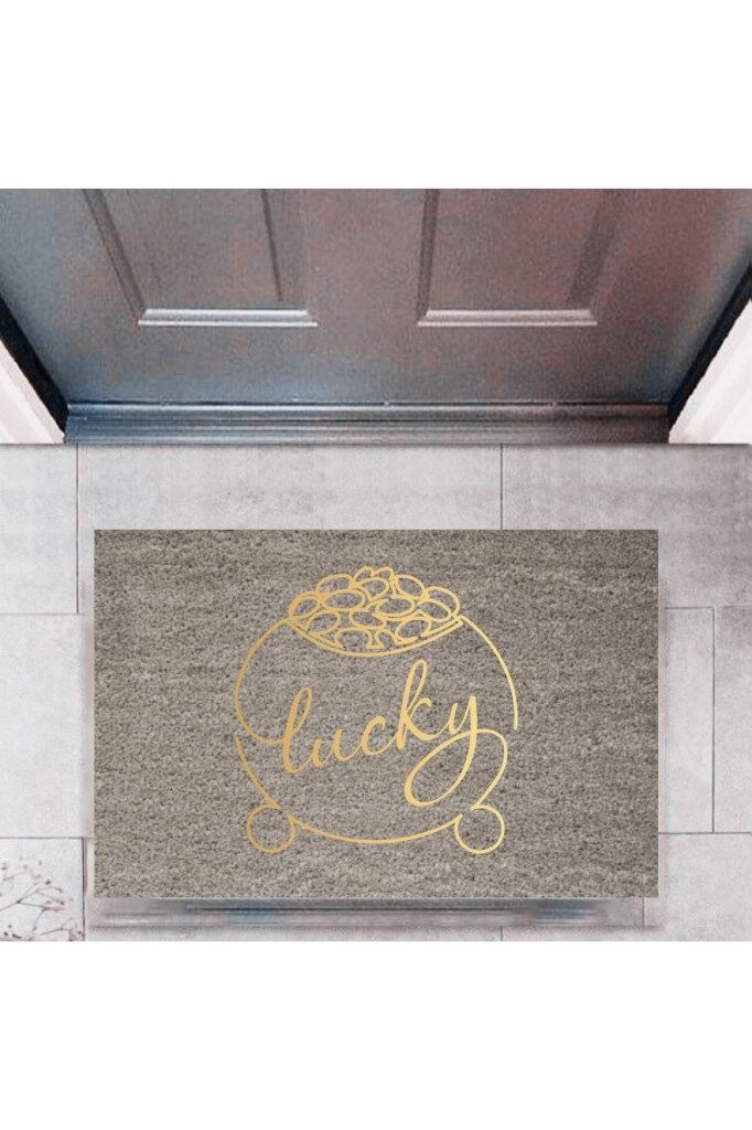 Kapı Önü Paspası Dekoratif Dijital Baskı Lucky P-2362