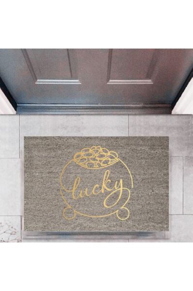 Kapı Önü Paspası Dekoratif Dijital Baskı Lucky P-2362