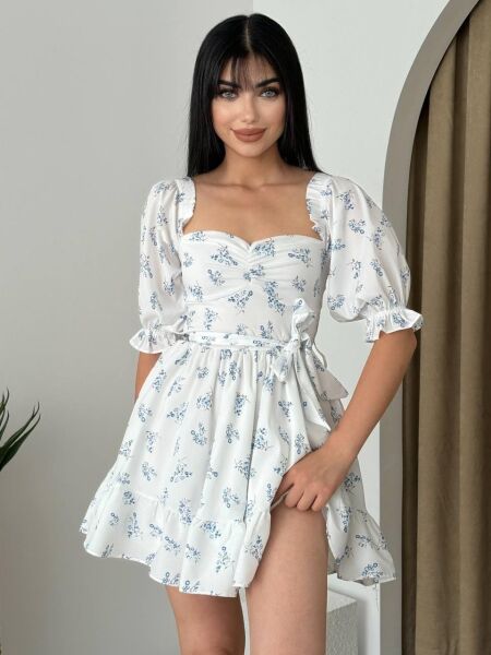 Rucka Belden Bağlamalı Mini Elbise