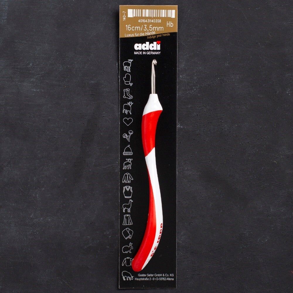 Addi Swing 3,5mm 16cm Kırmızı Ergonomik Yün Tığ -