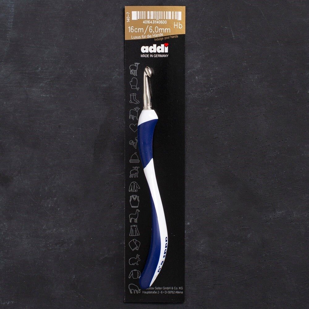 Addi Swing 6mm 16cm Lacivert Ergonomik Yün Tığ - 1