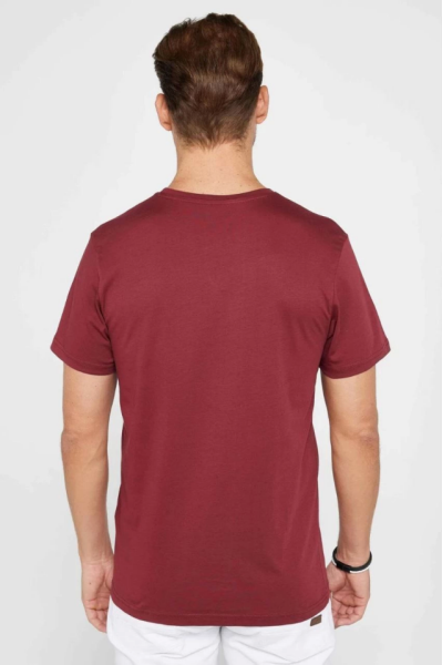Erkek 24/1 Düz A Kalite Oversize T-shirt - Bordo