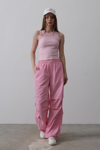 Paraşüt Cargo Pantolon - Pembe