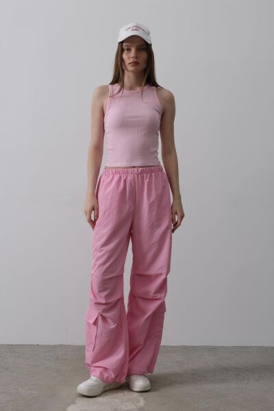 Paraşüt Cargo Pantolon - Pembe