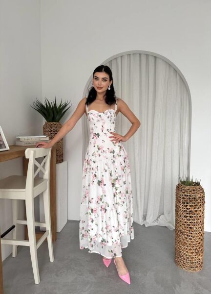 Poses Omuz Bağlamalı Elbise