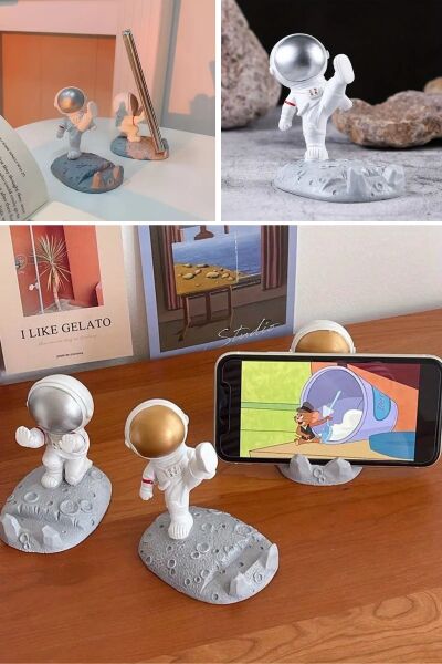 BUFFER® Mini Astronot Model Telefon ve Tablet Tutucu Standı