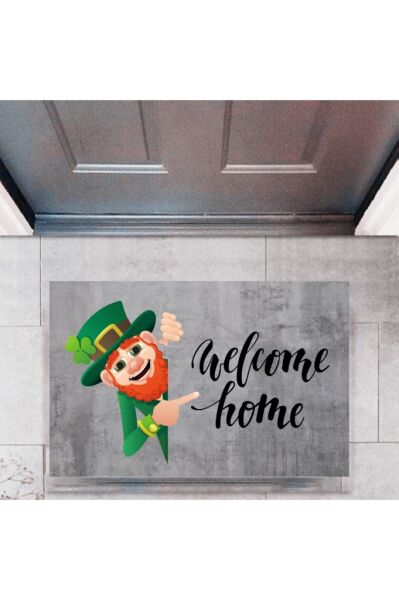Kapı Önü Paspası Dekoratif Dijital Baskı Welcome Home P-2336