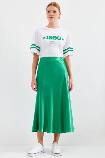 15806 Saten Etek - Yeşil
