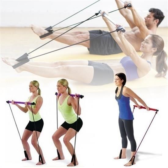 BUFFER® Jimnastik Çubuğu Plates Barı Taşınabilir Spor Ve Egzersiz Aleti