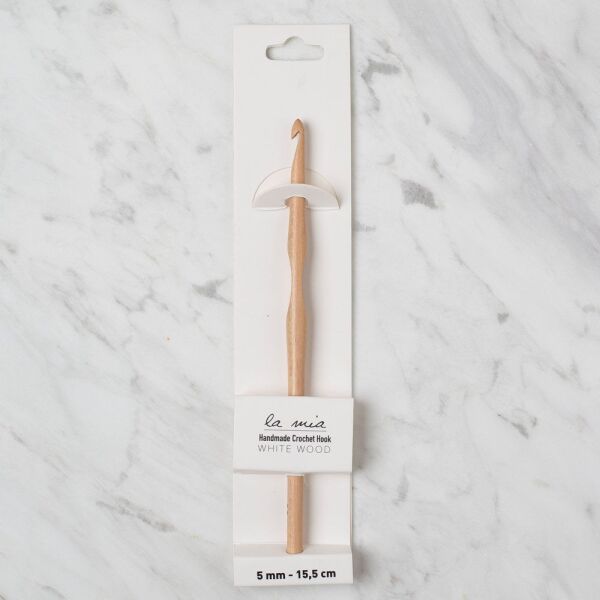 La Mia Whitewood 5 mm 15.5 cm Ahşap Yün Tığ