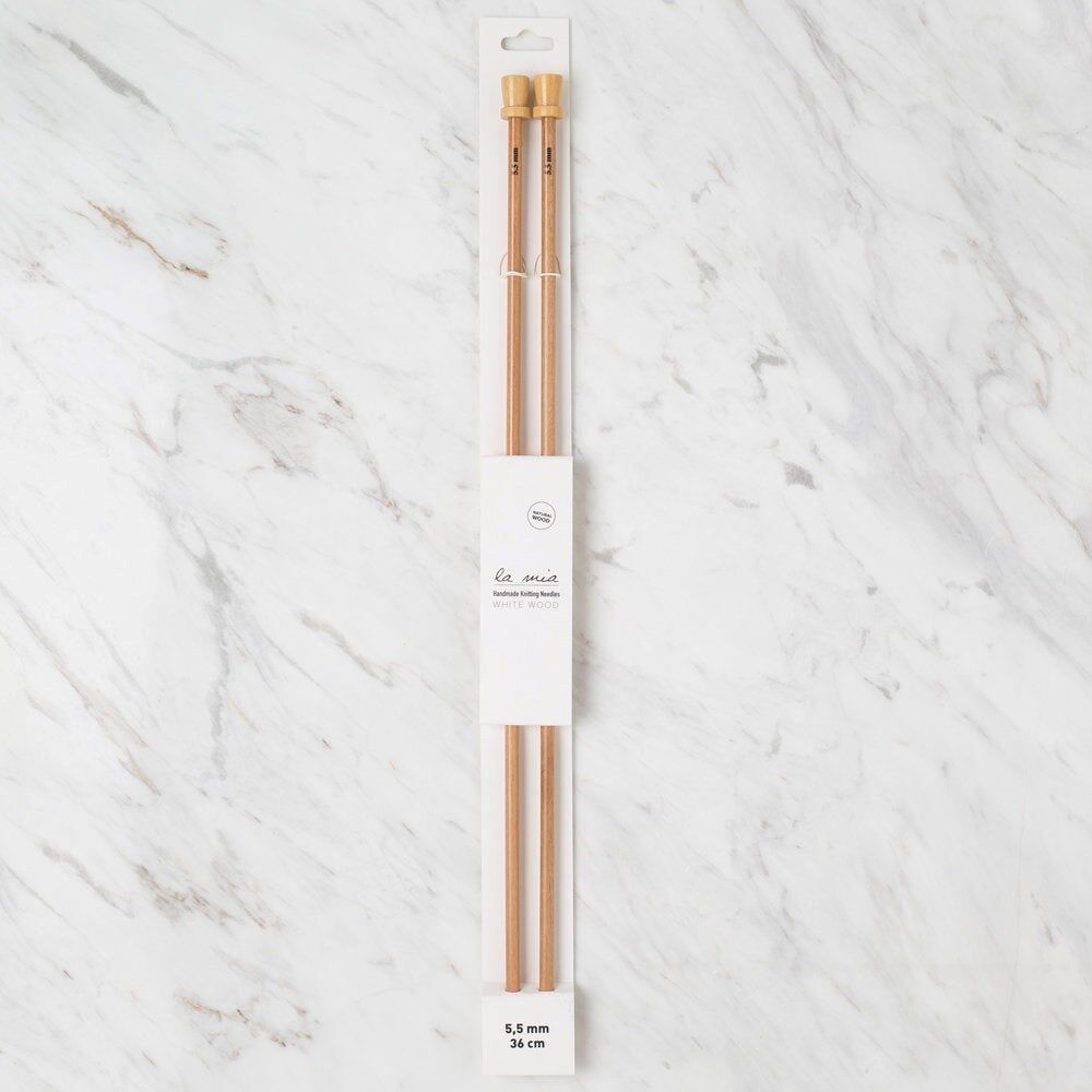 La Mia Whitewood 5.5 mm 36 cm Ahşap Örgü Şişi