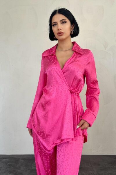Pembe Jakarlı Biye Takım
