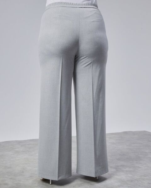 Poly Viscose Full Lycra Beli̇ Lasti̇kli̇ Battal Pantolon